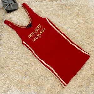 Victoria's Secret Tank Top Red Solid Scoop Neck